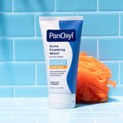 PanOxyl Acne Foaming Wash, 10% Benzoyl Peroxide, For Face & Body, 5.5 oz | Maximum Strength, Antibacterial Daily Cleanser, Treats & Prevents Acne, Non-Comedogenic, Vegan, Unscented, All Skin Types