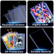 TRUGQ 3"x4" Toploaders Card Protectors,100 Hard Holders + 100 Soft Sleeves | 35PT Standard Size for Baseball, Football & Sports Trading Cards