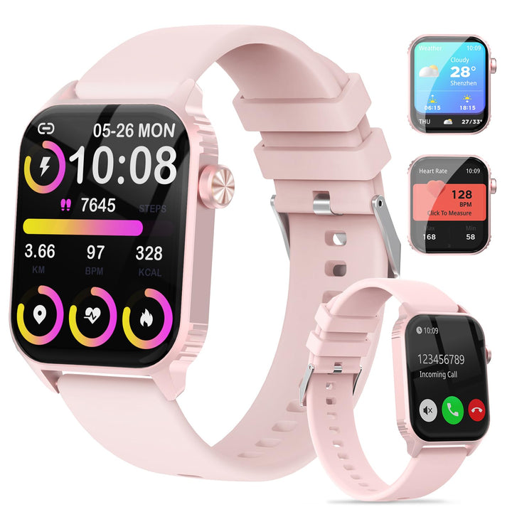 Smart Watch for Women, 120 Sports Modes Smartwatch with 1.83" HD, Alexa Built-in, Heart Rate/Sleep Monitor, IP67 Waterproof, Bluetooth Call & Music Control Fitness Watch for iPhone/Android (Pink)