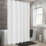ALYVIA SPRING Waterproof Fabric Shower Curtain or Liner White, 72x72 | 3 Magnets, Soft Cloth & Hotel Quality, Machine Washable, Light-Weight, Standard Size