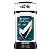 Degree Men UltraClear Antiperspirant Deodorant, 2 Count, 2.7 oz | For long days, provides 72-hour sweat and odor protection with MotionSense Technology.