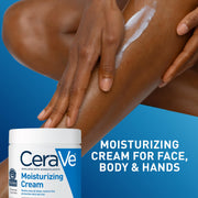 CeraVe Moisturizing Cream, Face & Body Moisturizer for Dry Skin, 19oz | Skin Care with Hyaluronic Acid, Skin Barrier Repair, Ceramide Moisturizer, Fragrance Free, Non-Comedogenic, Daily Use