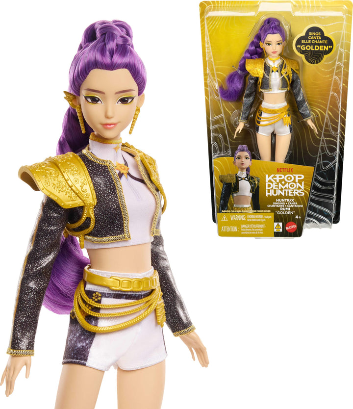 ​Mattel Kpop Demon Hunters HUNTR/X Rumi “Golden” Singing Doll | Wearing Removable Signature Outfit, 5 Posable Joints, Inspired by the Movie