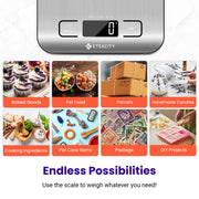 Etekcity Food Kitchen Scale, Digital Grams and Ounces, 11lb | Tare function, ideal for baking, weight loss, keto, meal prep, packages, liquids and jewelry, 304 Stainless Steel
