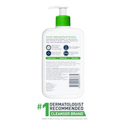 CeraVe Hydrating Cleanser with Hyaluronic Acid, Gentle Face Cleanser,16oz | Daily Face Wash & Makeup Remover with Glycerin, Skin Care for Men and Women, National Eczema Association Certified