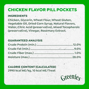 Greenies Pill Pockets Small Dog Treats, Chicken Flavor, 3.2 oz | Vet-recommended, masks pill smell & taste, easy pinch-close design, stress-free medicating, tablet size, 3.2 oz. Pouch