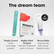 Mighty Patch Hero Cosmetics Original Nighttime Acne Pimple Patches, 36 Ct | #1 Hydrocolloid Acne Patches, Shrinking Zits & Whiteheads in 1 Use, Spot Treatment, Pimple Stickers for Face