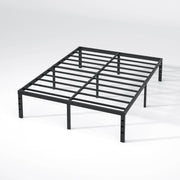 NEW JETO Metal Bed Frame,Queen Size Bed Frame with Storage Space,14 Inch | Heavy Duty Sturdy Mattress Foundation,Easy Assembly,No Box Spring Needed, Black