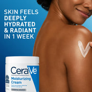 CeraVe Moisturizing Cream, Face & Body Moisturizer for Dry Skin, 19oz | Skin Care with Hyaluronic Acid, Skin Barrier Repair, Ceramide Moisturizer, Fragrance Free, Non-Comedogenic, Daily Use