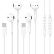 2 Pack [Apple MFi Certified] USB C Headphones Wired for iPhone 18 17 16 15 | Wired Earbuds with Microphone & Remote Control Noise Cancelling Type C Earphones for iPhone Duo 18 17 16 15 Pro Max, Galaxy