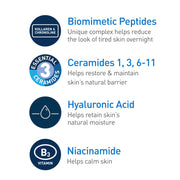 CeraVe Night Cream, Facial Moisturizer with Peptides & Niacinamide, 1.7oz | Anti-aging Face Cream, Skin Care with Hyaluronic Acid, Night Cream for Men & Women, Daily Non-Comedogenic Face Moisturizer