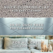 Purina Tidy Cats Free and Clean Unscented Clumping Cat Litter, 38 lb Box | Activated charcoal delivers lasting odor control, made without fragrances or dye, clumping