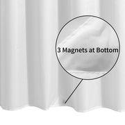 ALYVIA SPRING Waterproof Fabric Shower Curtain or Liner White, 72x72 | 3 Magnets, Soft Cloth & Hotel Quality, Machine Washable, Light-Weight, Standard Size