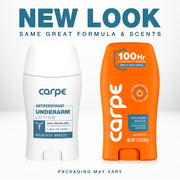 Carpe 100-Hour Antiperspirant Deodorant, Mountain Breeze - 2 Pack | Dermatologist Tested - 100 Hr Sweat & Odor Control - Free from Baking Soda & Parabens - Clinical Strength Deodorant - 2 Pack