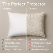 Ultra Soft Pillow Protectors with Zipper - Standard Size - Set of 4 - White | 100% Protection Against Stains, Dust & Dirt, Breathable Pillow Covers, Machine Washable