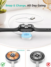 𝟐𝟎𝟐𝟔 𝐔𝐩𝐠𝐫𝐚𝐝𝐞𝐝 for Apple Watch Charger USB Magnetic Charging Cable Portable Wireless Charging Accessories Compatible with iWatch Series 12/11/10/9/8/7/6/5/4/3/2 SE-3.3FT
