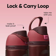 Owala FreeSip Stainless Steel Water Bottle 24 oz Black Cherry