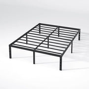 NEW JETO Metal Bed Frame,Queen Size Bed Frame with Storage Space,14 Inch | Heavy Duty Sturdy Mattress Foundation,Easy Assembly,No Box Spring Needed, Black