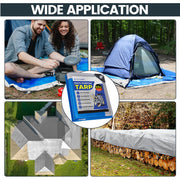 TICONN Heavy Duty Tarp Cover Waterproof, Extra Thick UV Resistant Tarpaulin | 5.5 Mil-6'x8', Double-Sided Tear-Resistant Material, Reinforced Corners, Rust-Resistant Grommets, for Camping, Car, Outdoor