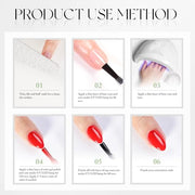 Double Rhythm 15ML Gel Nail Polish Pure Sheer Same Color Same Bottle Gel Polish Art Manicure Salon DIY at Home for Women (Milky White-A1075)
