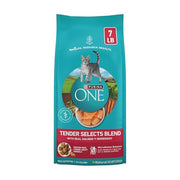Purina ONE Tender Selects Dry Cat Food, Salmon, 7 lb Bag | Real salmon is the #1 ingredient made with carrots, peas, vitamins A and E for bright eyes, strong muscles and digestion