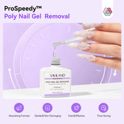 SAVILAND Poly Gel Nail Remover Kit: 2PCS Fast Gel Remover for Nails
