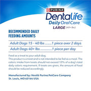 Dentalife Purina Daily Dental Chews for Large Dogs, 18 ct Pouch | Chewy, ridged texture in a tasty chicken flavor, helps reduce tartar buildup and help freshen breath