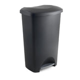 Addis 50L Kitchen Pedal Bin | Black Waste Bin with Soft Close Stay Open Lid | Large 50L kitchen pedal bin with soft-close stay-open lid and durable easy-clean design for everyday family use.