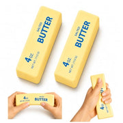 2 PCS Butter Squishy,Butter Squishy Toy, Squishy Fidget Toy, Stress Relief Toy, Soft Squeeze Anxiety Relief Fidget Toy, 4oz Butter-Shaped Squishy Toy for Office Desk Home, Reusable Durable Material