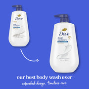 Dove Deep Moisture Body Wash, 30.6 oz Pump, Sulfate Free | Dove Deep Moisture Body Wash hydrates dry skin for 24 hours with a sulfate-free formula and MicroMoisture technology.