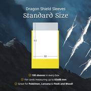Dragon Shield | Matte Dual Standard Size Card Sleeves | 100ct - Smooth & Tough Premium TCG Sleeves - Compatible with Pokemon, One Piece, and Magic: The Gathering | Black & Gold