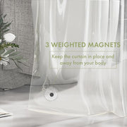 AmazerBath Shower Curtain Liner, 72x72 Clear Shower Curtain Liner, Waterproof Plastic Shower Liner, Cute Lightweight PEVA Shower Curtain for Bathroom with 3 Magnets and 12 Rustproof Metal Grommets