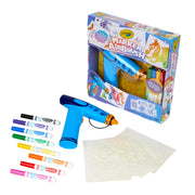 Crayola Marker Airbrush Spray Art Kit, 8 Washable Markers, 5 Stencils | Arts & Crafts Toys for Kids, Birthday, Holiday Gifts for Girls & Boys 6+, Battery-Powered Sprayer Kids Activities