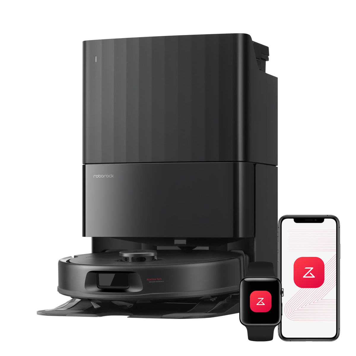 roborock Qrevo S Pro Robot Vacuum Cleaner with Mop Function, 18,500 Pa | Improved from QV 35A, 75°C hot water mop cleaning, anti-tangle system, obstacle avoidance, all-in-one dock (black)