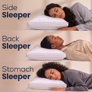 Utopia Bedding Gusset Bed Pillow, Hotel Pillows Queen Size Set of 2, White | Cotton Blended Down alternative pillows for sleeping, soft fluffy cooling comfort for Back, side & stomach sleepers, 2 pack