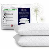 Adam Home Pillows 2 Pack Hotel Quality with Quilted Cover Hypoallergenic & Dust Mite Resistant Filling – Ideal for Stomach, Back and Side Sleepers Down Alternative Hotel Pillows