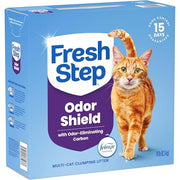 Fresh Step Odor Shield Multi Cat Clumping Cat Litter, 14 lb. | Febreze Freshness, Odor Shield with Ammonia Block Technology, Low Dust, Compatible with Most Automatic Litter Boxes