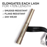L’Oreal Paris Original Telescopic Mascara, Lengthening, Blackest Black | Extreme Lengthening Mascara For Lash By Lash Separation, Clump-Free, Smooth Formula, Up to 24HR Wear