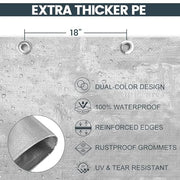 TICONN Heavy Duty Tarp Cover Waterproof, Extra Thick UV Resistant Tarpaulin | 5.5 Mil-6'x8', Double-Sided Tear-Resistant Material, Reinforced Corners, Rust-Resistant Grommets, for Camping, Car, Outdoor