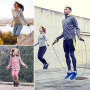 Jump Rope, Tangle-Free Rapid Speed Jumping Rope Cable with Ball Bearings for Women, Men, and Kids, Adjustable Steel Jump Rope with Foam Handles for Home Gym Exercise Fitness Workout Equipment & Slim Body