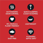 World's Best Cat Litter, Multiple Cat, Unscented, Odor Control, 15 lb Bag | Controls tough multi-cat odors and lasts 2x longer; natural corn litter, quick clumping, flushable, 99% dust free
