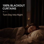 Linen Total Blackout Curtains for Bedroom Living Room 84 Inch, Cream | 100% Blackout Shield Linen Textured Back Tab/Rod Pocket Drapes, Thermal Insulated Blackout Curtains 2 Panels Set, 50"W x 84"L