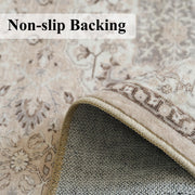 2x6 Hallway Washable Runner Rug : Vintage Soft Kitchen Laundry Runner with Non Slip Backing Farmhouse Entryway Living Room Floor Mat Stain Resistant Carpet for Bedroom Bathroom Distressed Beside Rug