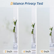 rabbitgoo Frosted Glass Window Privacy Film, Static Cling, 17.5" x 78.7" | Heat Control UV Blocking Sticker, Non Adhesive Removable Tint, No Glue Anti-Glare Renter Friendly Coverings for Home Bathroom