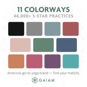 Gaiam Thick Yoga Mat, Exercise & Fitness Mat with Easy-Cinch Carrying Strap | Non-Slip NBR Foam | Joint Cushioning | Yoga, Pilates, Fitness & Floor Workouts | 72"L x 24"W