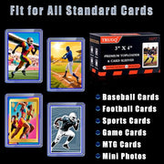 TRUGQ 3"x4" Toploaders Card Protectors,100 Hard Holders + 100 Soft Sleeves | 35PT Standard Size for Baseball, Football & Sports Trading Cards