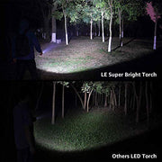 Lepro LED White Light Flashlight, High Lumens Waterproof Adjustable Focus | Small, lightweight. For outdoor, camping, emergency, tactical use. AAA batteries included. Adjustable zoom focus.