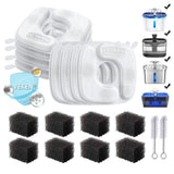 Veken Cat Water Fountain Filters, F1 Series, 8 Pack Replacement Filters | and 8 Pack Replacement Pre-Filter Sponges Set for C1, C1 Classic, D1 & D1 Pro Series Pet Fountain Dog Water Dispenser