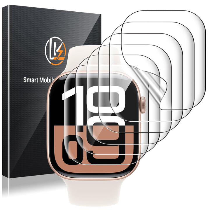 LK 6 Pack for Apple Watch Series 12/11/10 42mm Screen Protector, TPU | Anti-Scratch, Self-Healing Soft TPU Apple Watch 42mm Screen Protector, Bubble Free, HD Transparent, Touch Sensitive