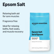 Amazon Essentials Epsom Salt Soak, Magnesium Sulfate USP, 3 Pound, 1-Pack (Previously Amazon Basics)